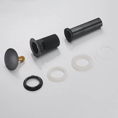Matte black brass vessel sink faucet deck plate and spout assembly with brass black accents for decorbites brass black bathroom