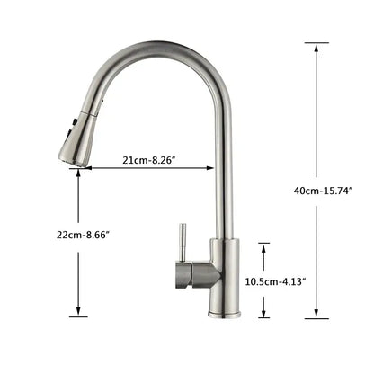 Matte black pull out kitchen faucet with high arc spout and stainless steel pull down curved lever decorbites black sus304 black sus304 pull