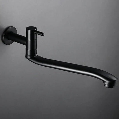 Matte black stainless steel kitchen faucet with swivel spout and sleek wall-mounted design decorbites black stainless