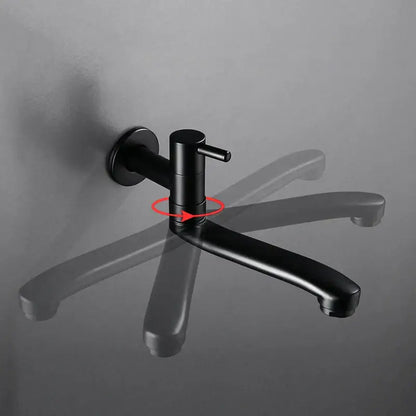 Matte black stainless steel kitchen faucet with swivel curved spout and single lever handle by decorbites black stainless