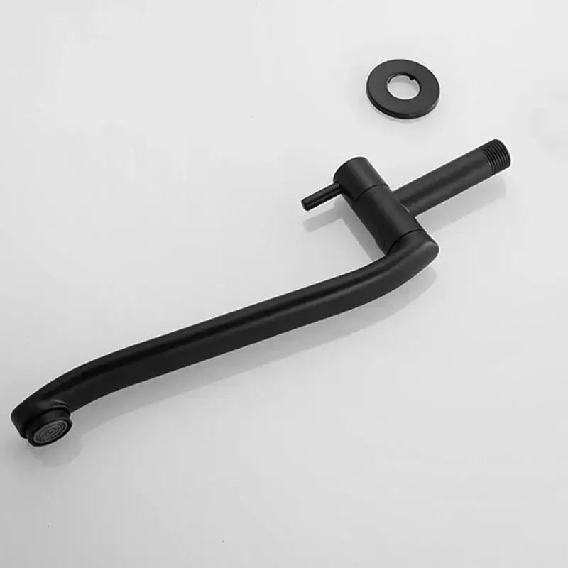 Matte black stainless steel kitchen faucet with swivel spout and integrated handle by decorbites black stainless
