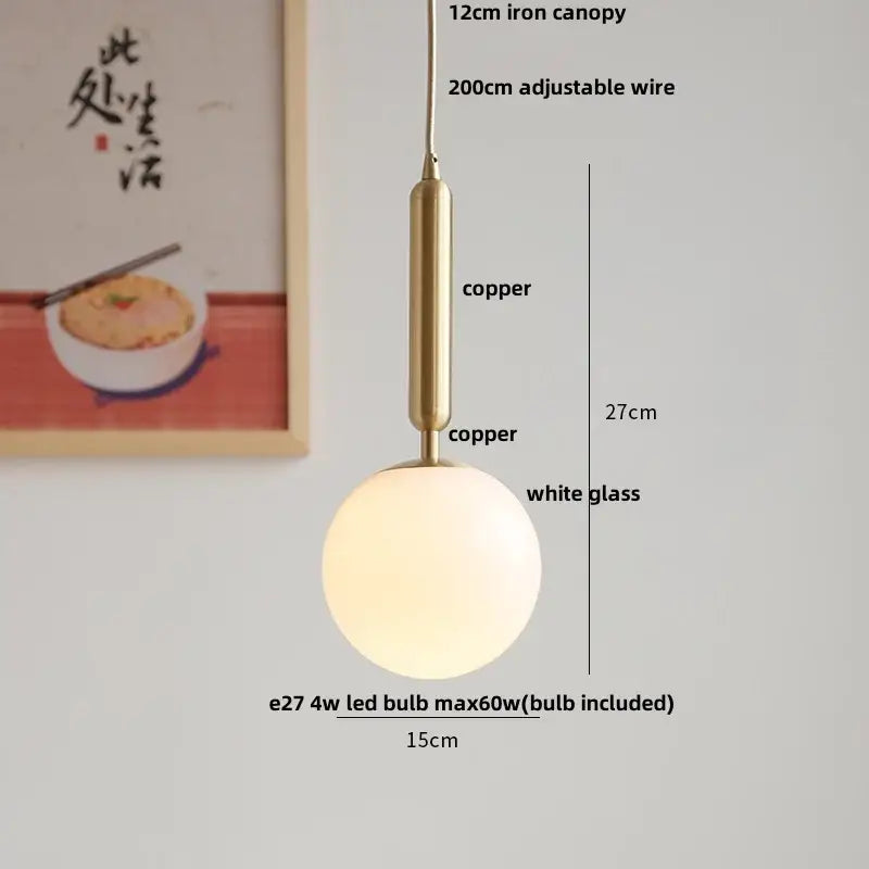 Matte brown and copper ceramic walnut pendant light with frosted glass globe and adjustable wire for modern decorbites ceramic walnut pendant
