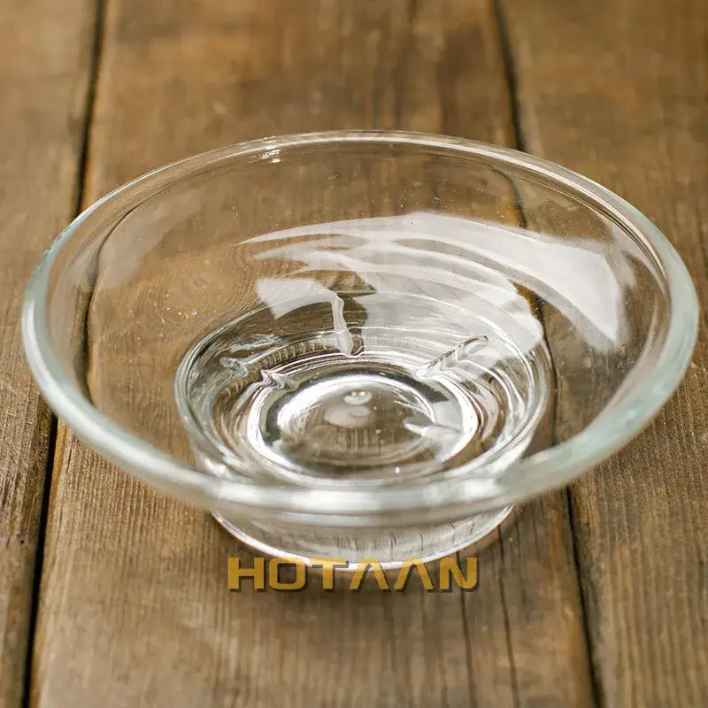 Matte clear glass soap dish with lid featuring a smooth rounded rim and subtle etched patterns bathroom accessory