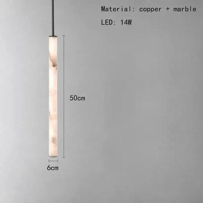 Minimalist amber marble and black pendant light with polished copper accents and led bulb for kitchen dining room lighting area