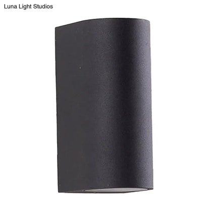 Minimalist black aluminum outdoor wall light with matte finish direct wired electric for outdoor space lighting