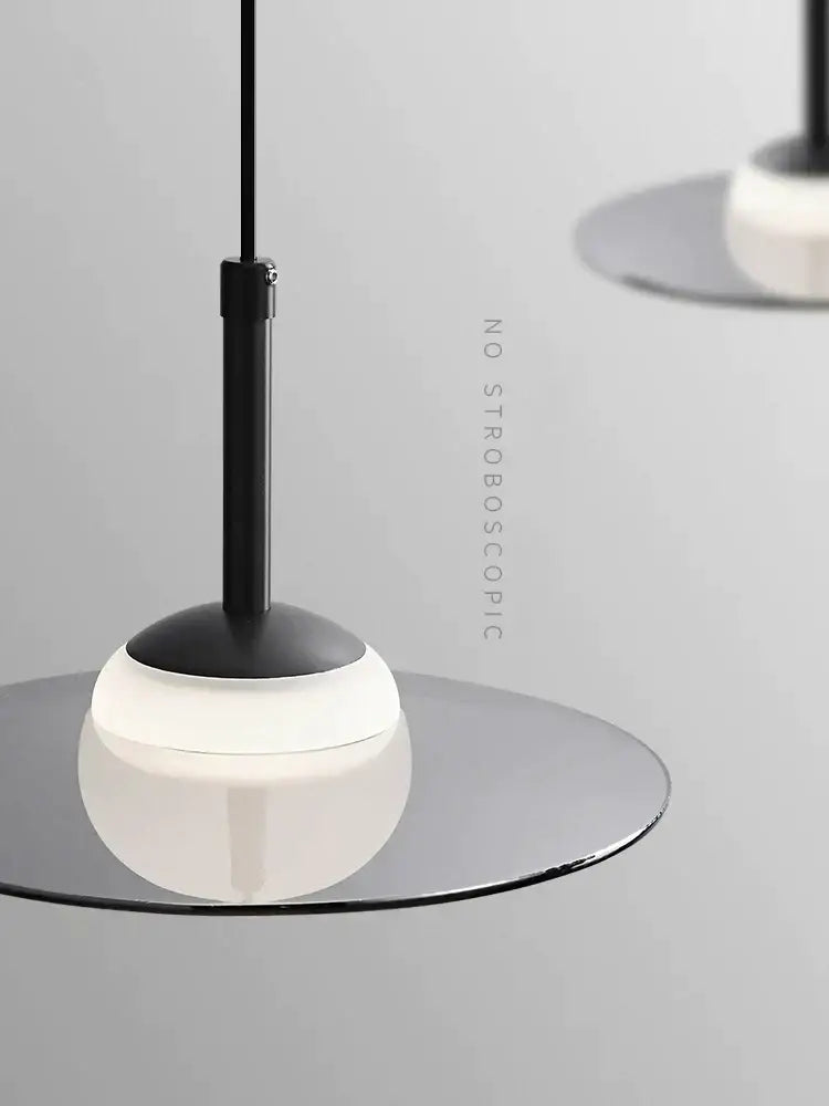 Minimalist black and copper decorbites glass pendant lamp with frosted dome diffuser for bedroom lighting decorbites glass pendant