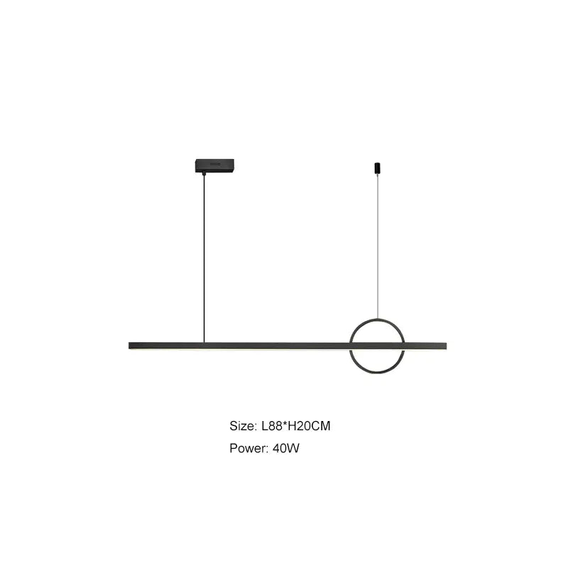 Minimalist black geometric copper chandelier with a sleek horizontal bar pendant light for modern dining room decorbites geometric copper