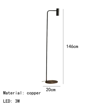 Minimalist black decorbites brass floor light with sleek curved design and led bulb for modern bedroom lighting
