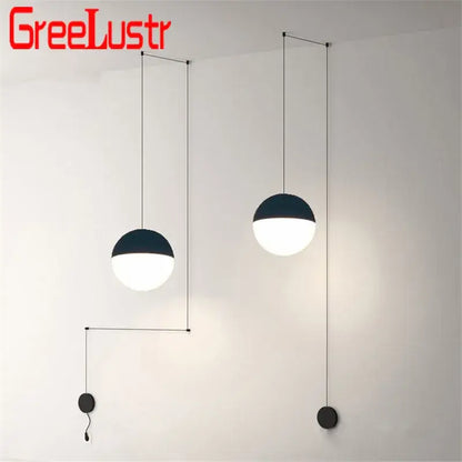 Minimalist black geometric glass ball led chandelier with modern black and white spherical pendant lights for living room decorbites geometric glass