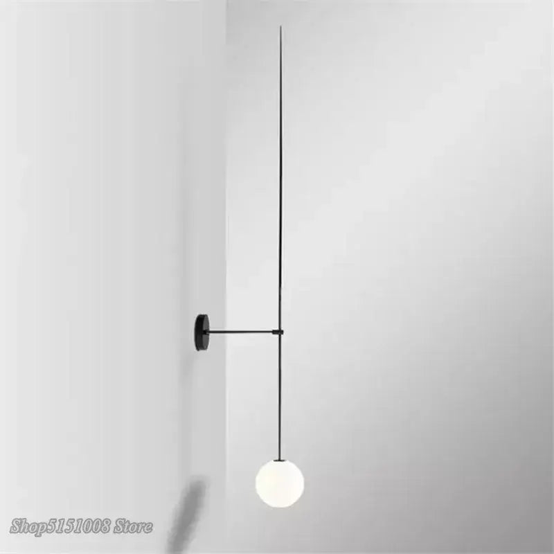Minimalist black metal ball led wall sconce with frosted glass globe decorbites glass ball bedroom lamp