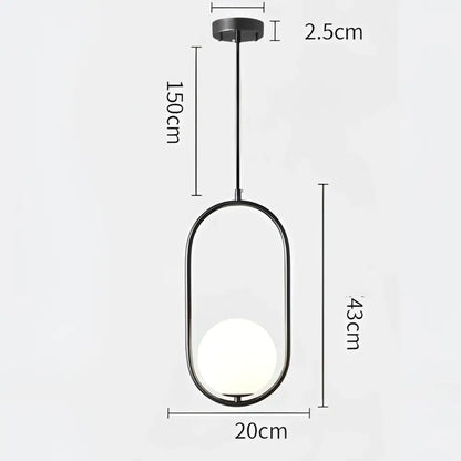 Minimalist black pendant lamp with frosted glass ball globe ideal for dining room decorbites glass ball design