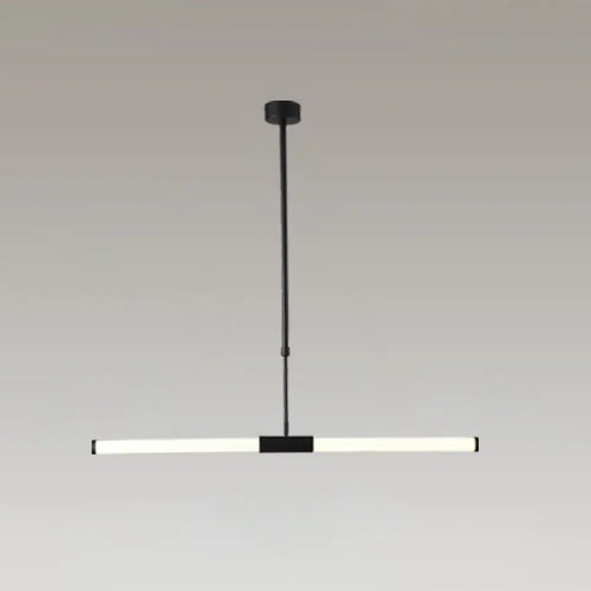 Decorbites minimalist glass tube pendant lamp with black led and frosted white shade for modern office lighting