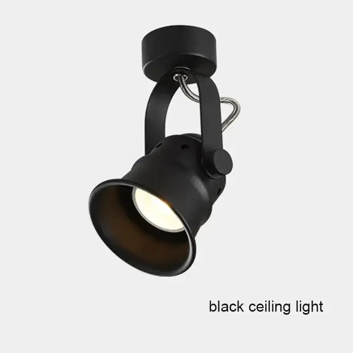 Minimalist black matte industrial ceiling light with adjustable arm featuring gu10 5w led for kitchen use