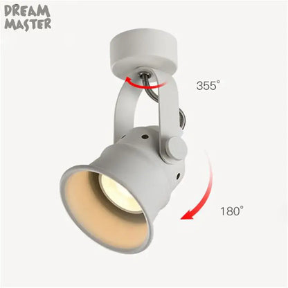 White matte adjustable track light with 355° rotation and 180° tilt for minimalist black matte gu10 5w led ceiling light