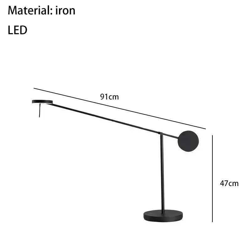 Black iron desk lamp with led lighting and adjustable arm complementing minimalist decorbites black metal pendant light