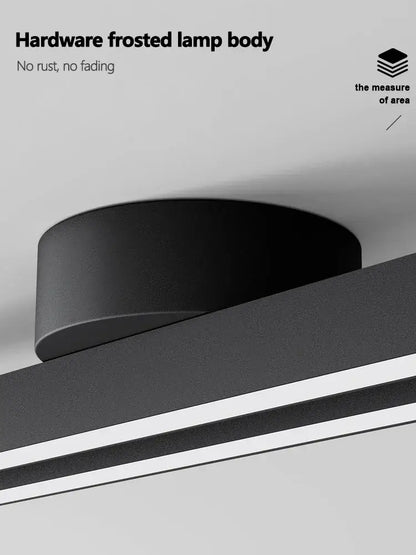 Minimalist black nordic ceiling light with a frosted lamp body and black hardware for living room lighting