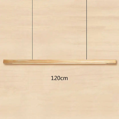 A sleek minimalist 120cm black walnut log pendant light with natural finish for dining room decorbites black walnut