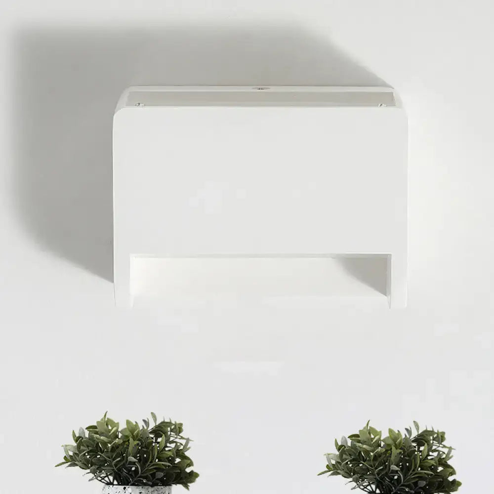 White wall mounted paper towel dispenser with minimalist box shape design for kitchen use