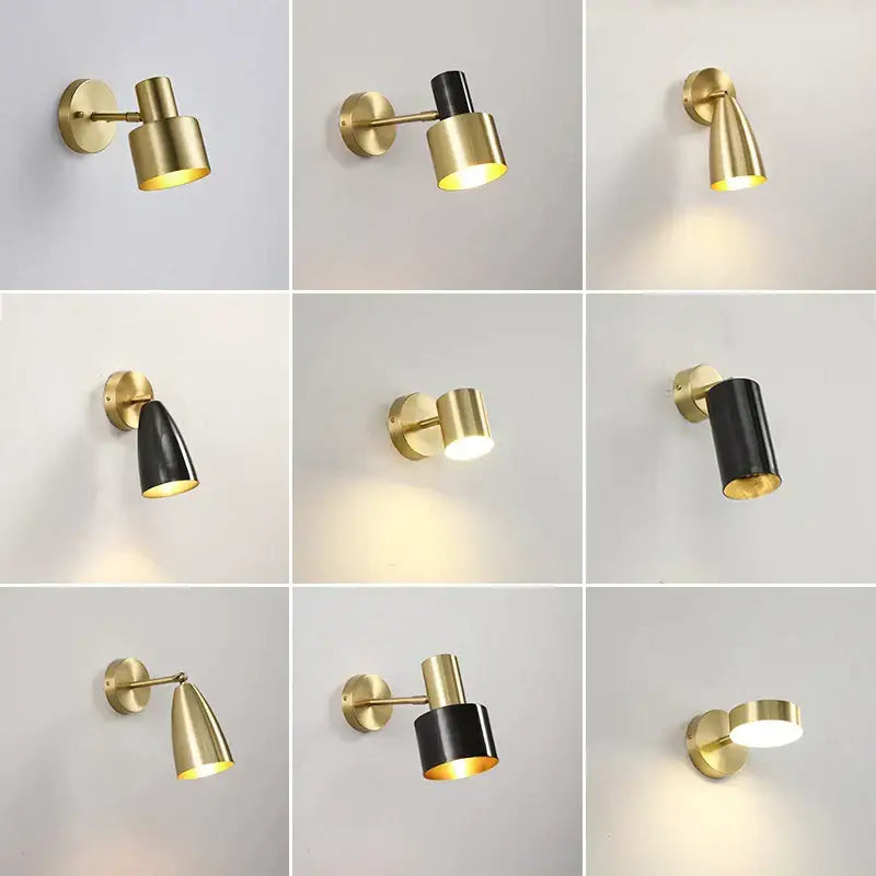 Minimalist brass and black iron wall lamp with sleek design for modern bedroom decorbites iron wall lamp lighting