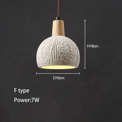Minimalist ceramic petal pendant chandelier with rustic textured concrete ceiling hanging and natural wood neck decorbites concrete ceiling