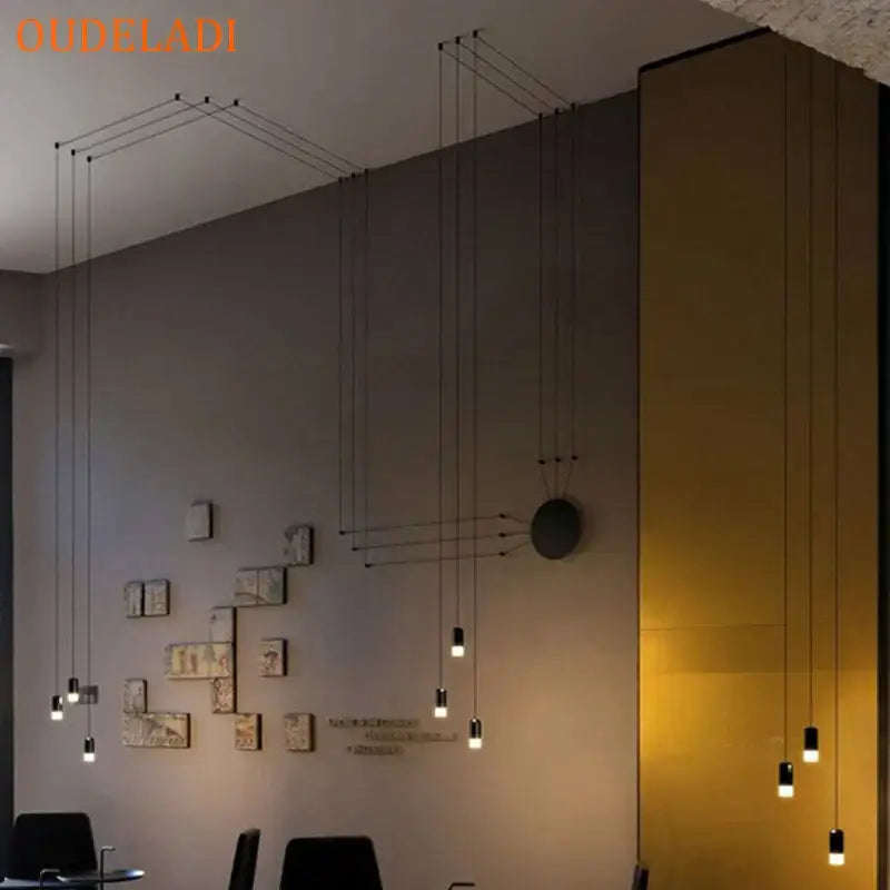 Modern black decorbites industrial retro pendant lights with sleek minimalist design for kitchen hanging use