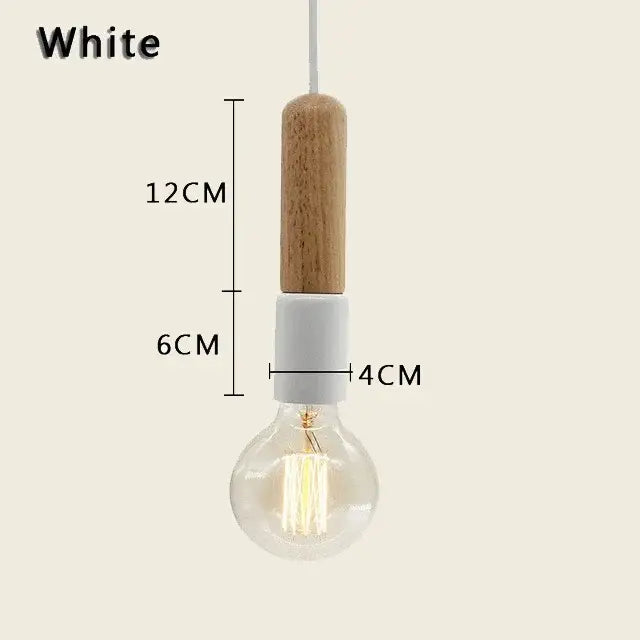 Minimalist earth tone pendant light with wooden handle and clear glass bulb perfect for decorbites colorful nordic wood decor
