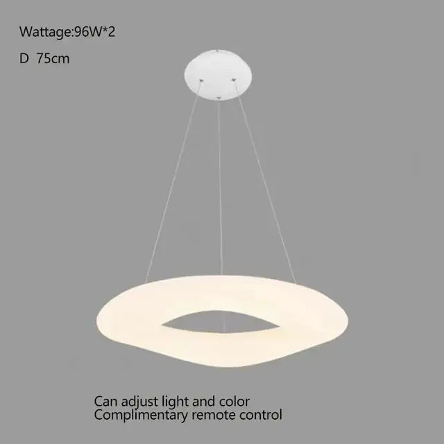 Minimalist frosted white cloud led pendant light by decorbites with adjustable brightness suspended from ceiling mount