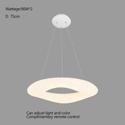 Minimalist frosted white cloud led pendant light by decorbites with adjustable brightness suspended from ceiling mount