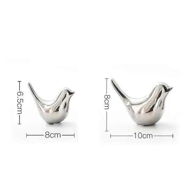 Shiny silver rabbit ceramic ornaments with smooth reflective surfaces and minimalist design for living room decorbites gold rabbit collection