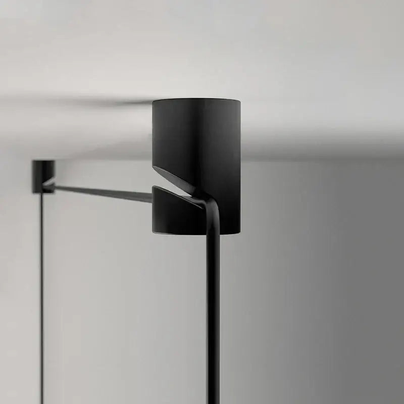 Black cylindrical lamp base with sleek minimalist design for decorbites led black vintage wall lamp in kitchen and living room
