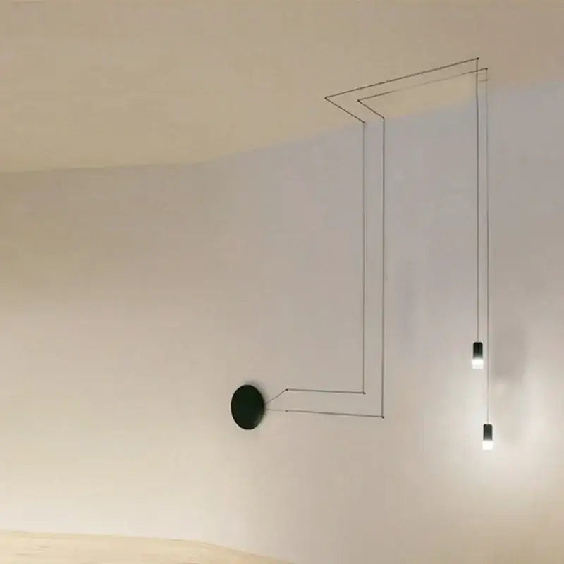 Minimalist led black vintage wall lamp with sleek geometric design for kitchen and living room decorbites led black