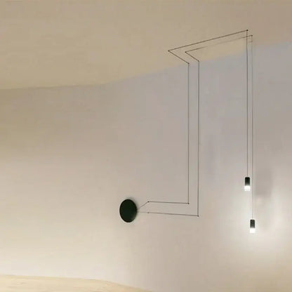 Minimalist led black vintage wall lamp with sleek geometric design for kitchen and living room decorbites led black