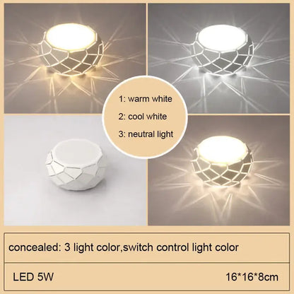 Minimalist metallic dimmable white geometric led ceiling light with warm white cool white and neutral color options decorbites led ceiling