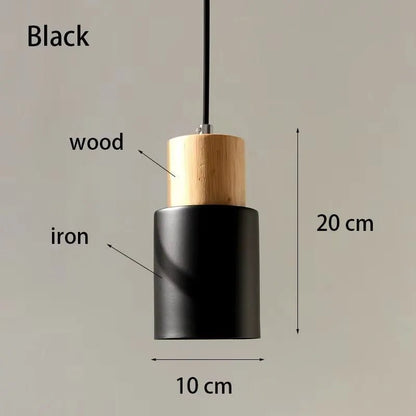 Minimalist Nordic Wood and Metal Single Pendant Light - Decorbites