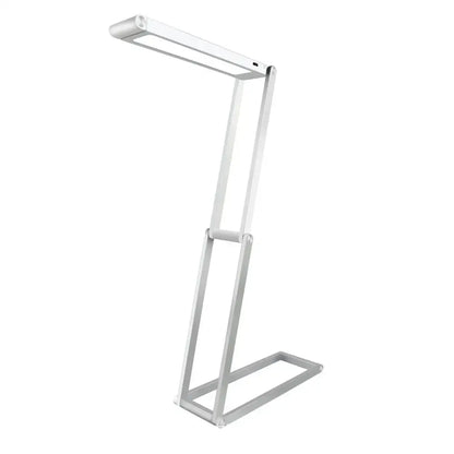 A sleek white dimmable led desk lamp with minimalist design and adjustable height for study room decorbites dimmable led