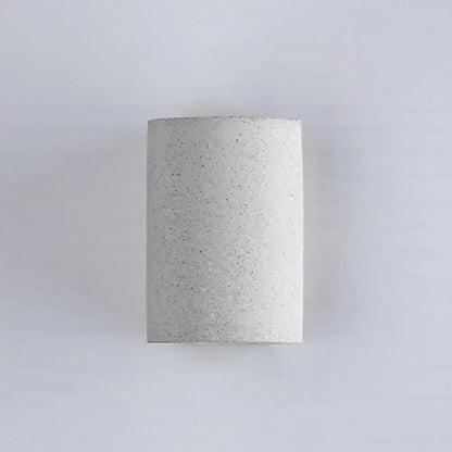 Minimalist speckled concrete led wall light with matte finish and rectangular form for living room wall light use