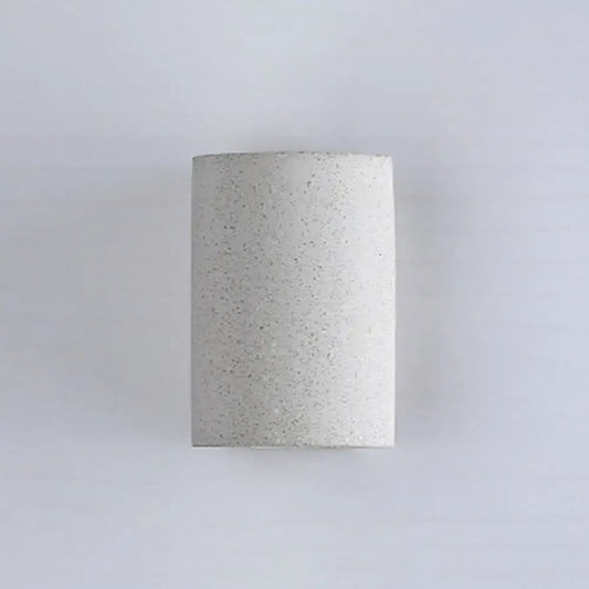 Minimalist speckled concrete led wall light with matte finish and rectangular form for living room wall light use