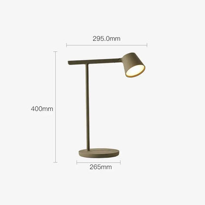 Modern matte gray table lamp with adjustable arm featuring minimalist design for decorbites dimmable desk light use