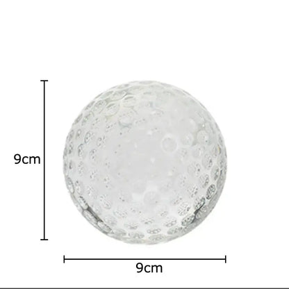 Minimalist transparent glass crystal ball desk decoration 9cm diameter textured ball for bedroom decor