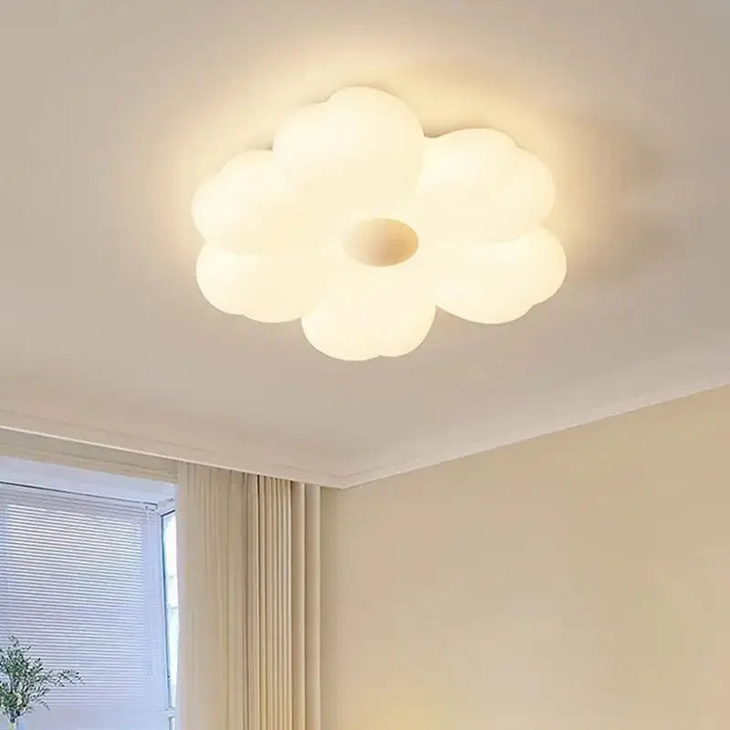 Minimalist off-white cloud led ceiling light with smooth frosted glass finish for bedroom decorbites cloud led ceiling light