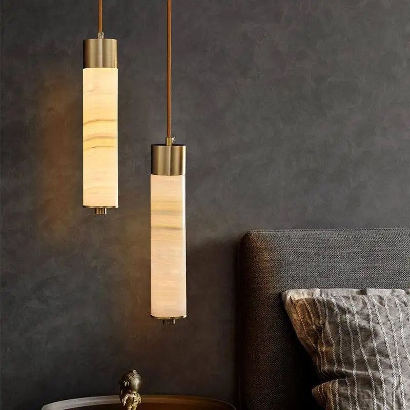 Minimalist White Linear Pendant Light In Aluminum - Decorbites