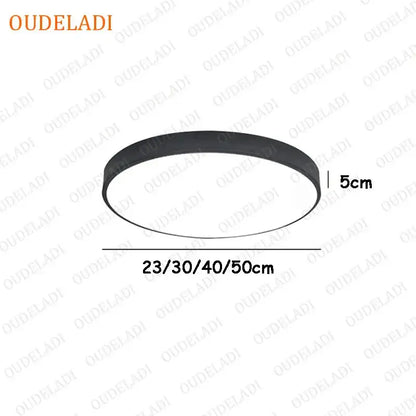 Black circular led ceiling light with sleek modern design from decorbites colorful round led collection for bedroom decor