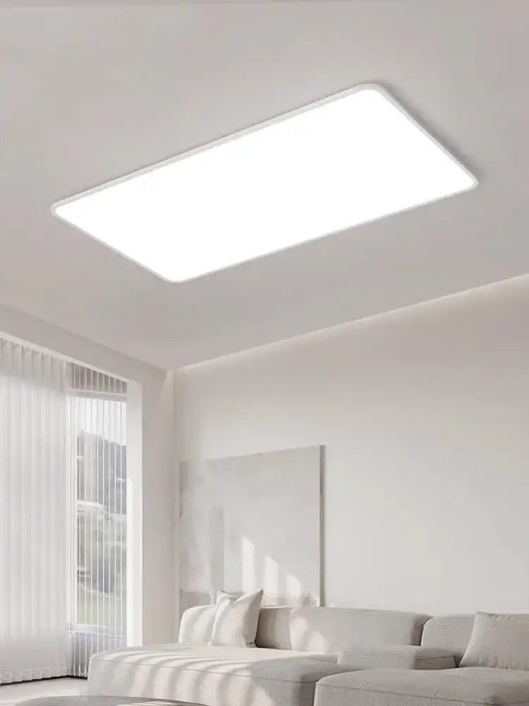 Minimalist white ultra thin rectangular led ceiling light fixture for living room decorbites led ceiling light