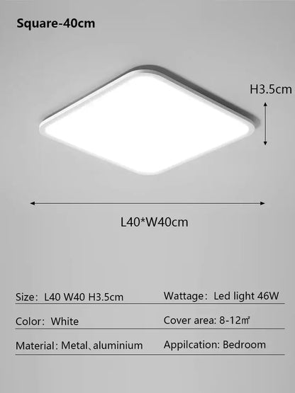 Minimalist white ultra thin led ceiling light with sleek metal and aluminum frame for modern bedroom decorbites led ceiling light