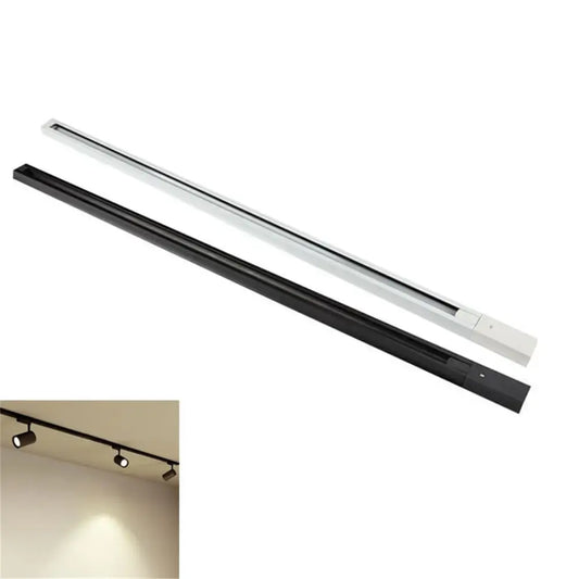 Modern 100cm black white track lighting with matte finish and adjustable spotlights for living room decorbites 100cm black