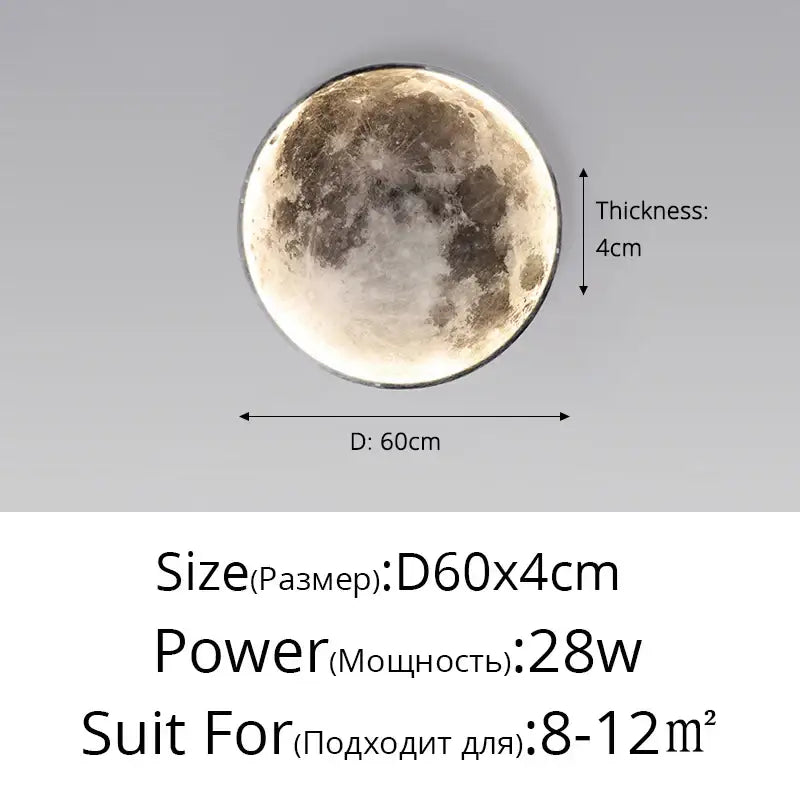 Modern 3d creative moon earth wall lamp with detailed beige and gray craters for bedroom and living room decorbites creative moon decor