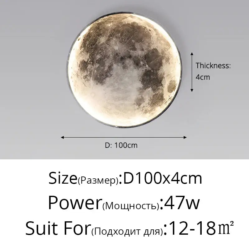 Modern 3d moon earth led wall lamp with realistic craters and illuminated surface for bedroom and living room decorbites creative moon decor