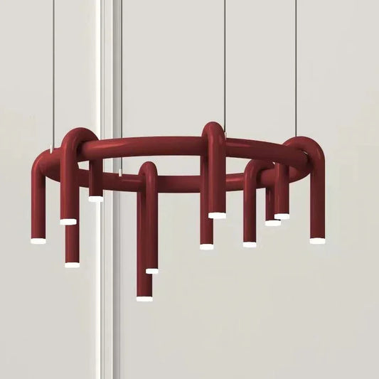 Modern 6-Light Metal Pendant Chandelier