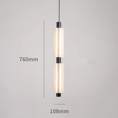 Modern acrylic minimalist pendant lights featuring frosted glass cylinders with black metal accents for bedroom decorbites acrylic minimalist pendant