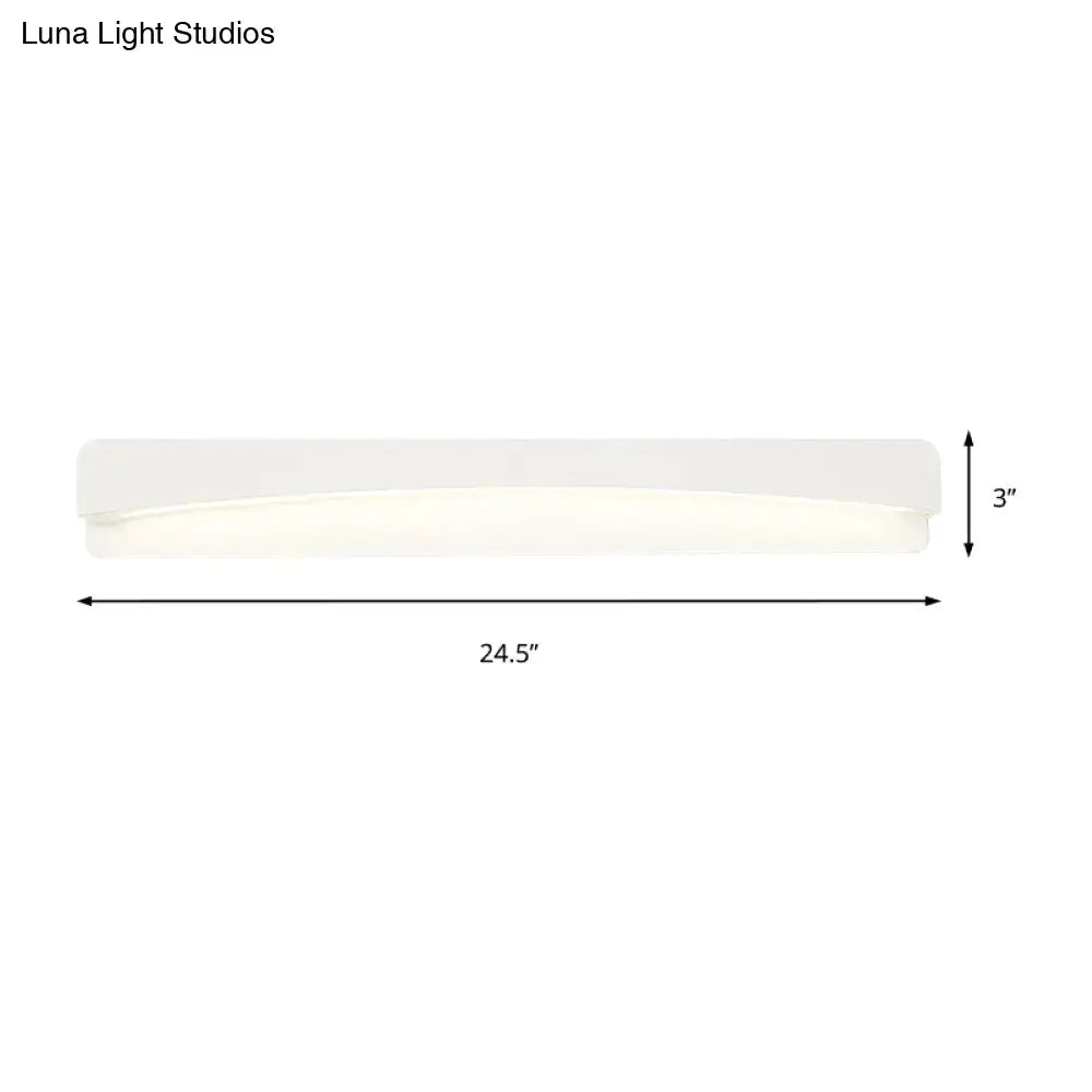 Modern acrylic rectangular vanity light fixture with a sleek white acrylic rectangular led wall sconce design for bathroom